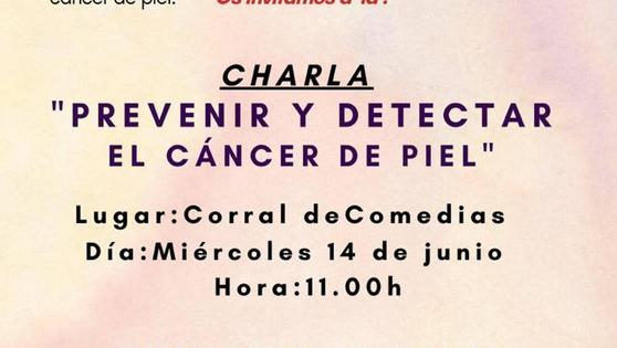 El Corral de Comedias acoge una charla sobre el cáncer de piel