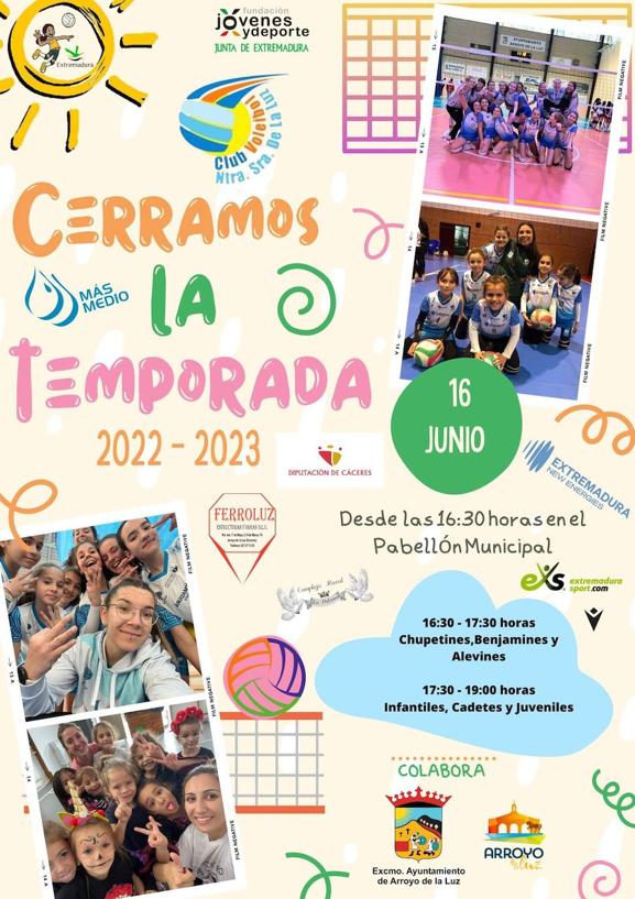 El club de voleibol se despide con una jornada de entrenamiento
