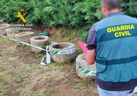 Detenidas 3 personas por robar 15 pilas de granito en una finca en Arroyo de la Luz