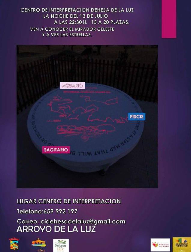 El Centro de Interpretación Dehesa de la Luz ofrece una noche con las estrellas