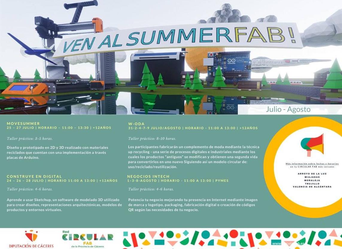 El Circular FAB de Arroyo de la Luz organiza varias actividades dentro del programa SummerFab