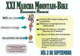 Abiertas las inscripciones para la XX Marcha Mountain Bike