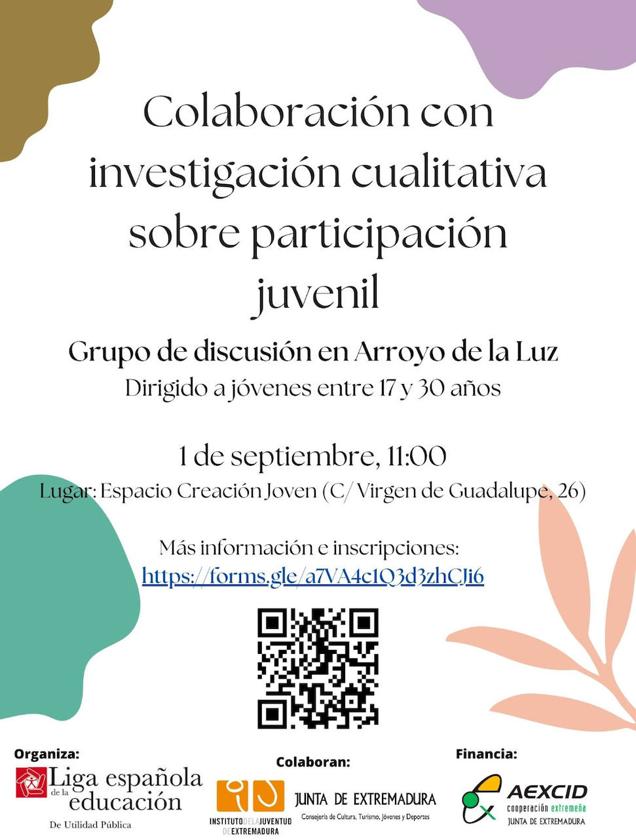 Grupo de discusión para la investigación cualitativa sobre participación juvenil en el ECJ