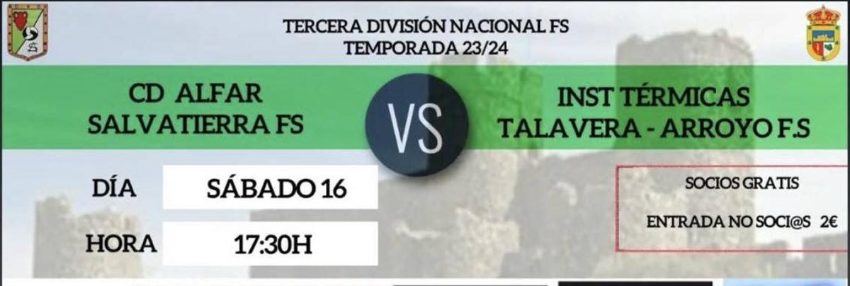 El Instalaciones Térmicas Talavera Arroyo FS debuta en Tercera División