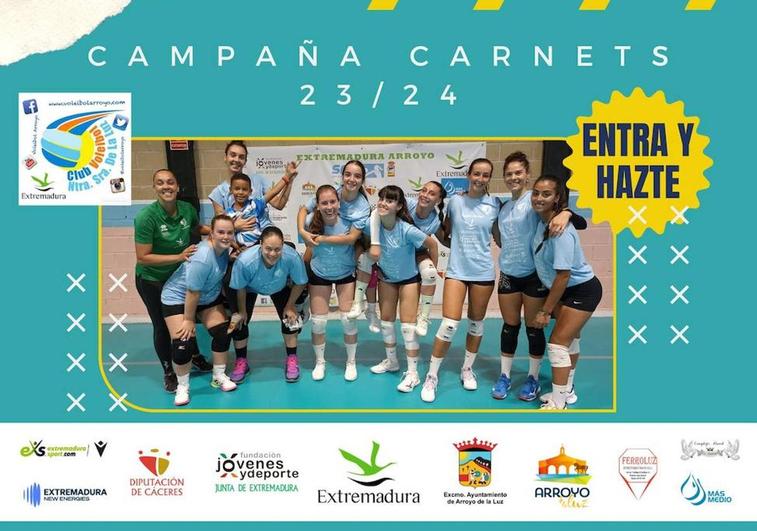 El club de voleibol de Arroyo de la luz comienza la campaña de carnets