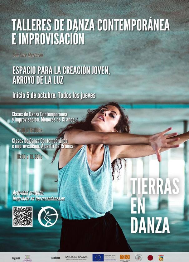 Talleres de Danza Contemporánea e Improvisación en el ECJ de Arroyo de la Luz