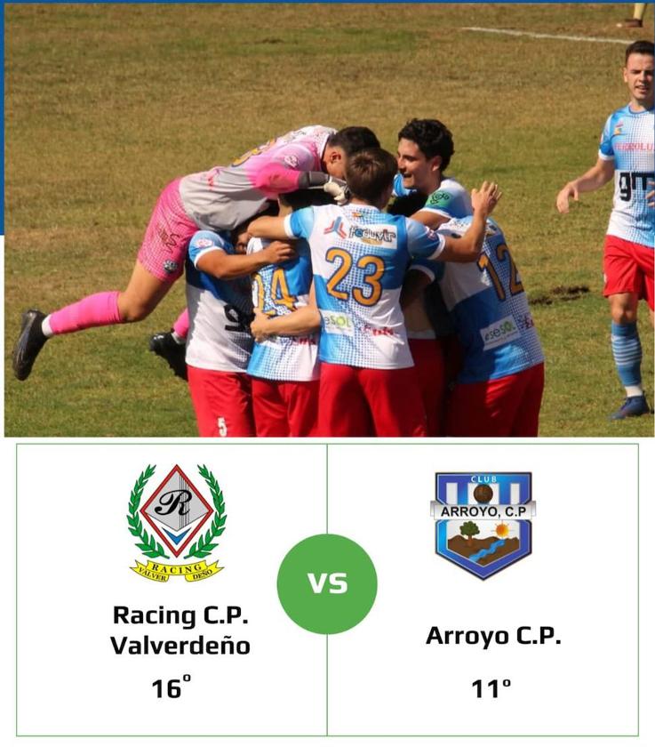 El Arroyo CP se desplaza para enfrentarse al Racing CP Valverdeño