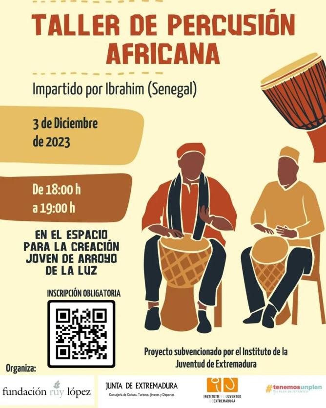 El ECJ acoge un taller de percusión africana