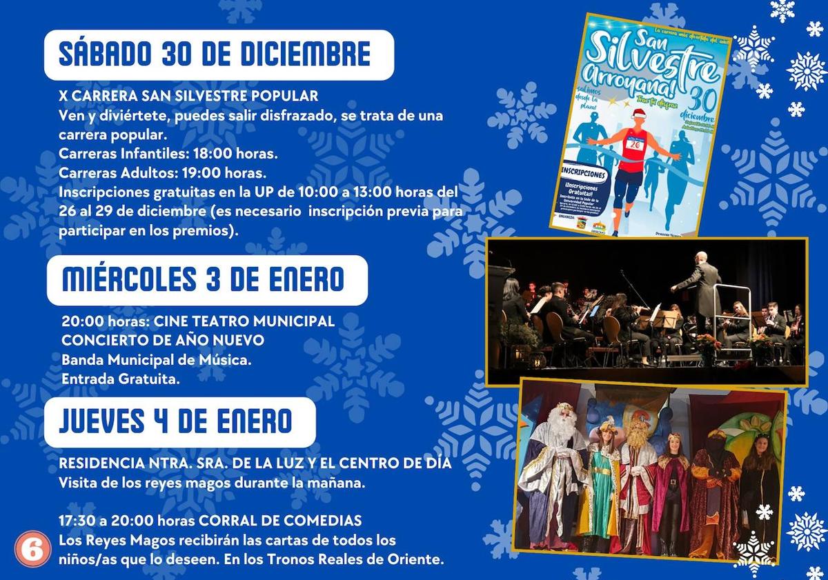 Imagen principal - El Ayuntamiento de Arroyo de la Luz organiza un nutrido programa de eventos para disfrutar de la Navidad