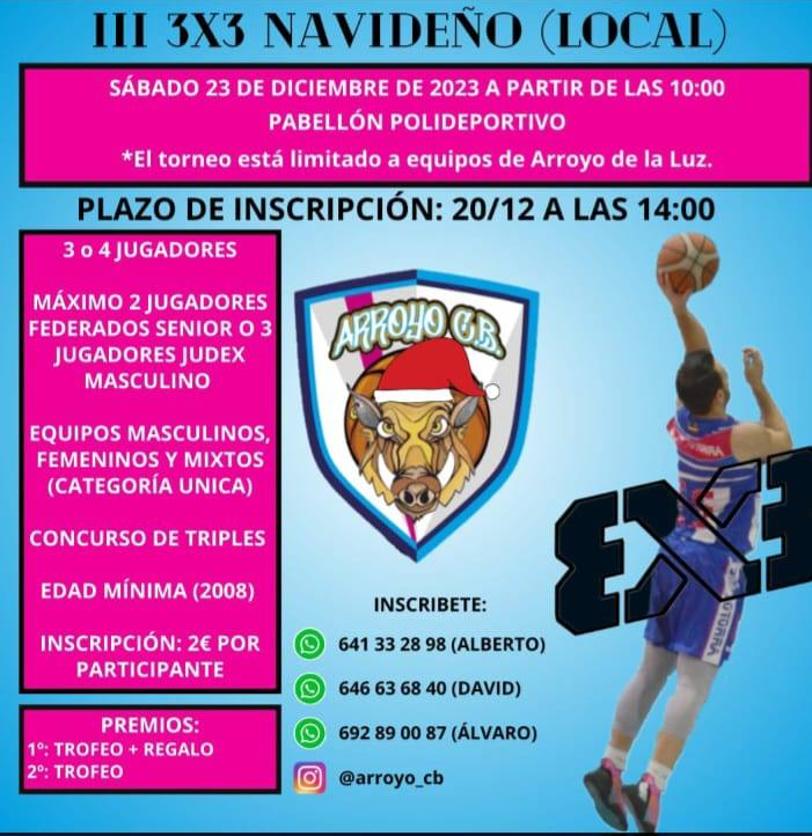 El Arroyo CB organiza el III 3x3 Navideño Local