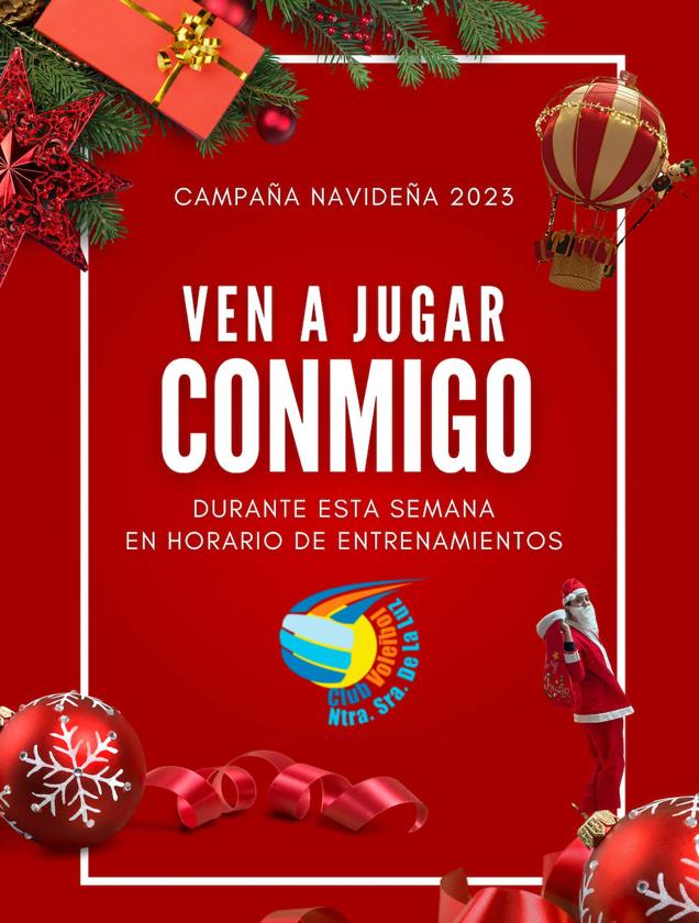El club de voleibol despide el año entrenando con familiares y amigos