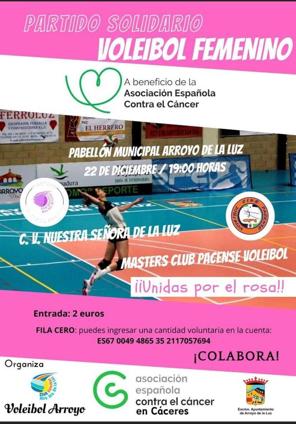 A la venta las entradas para el torneo solidario de voleibol 'Unidas por el rosa'