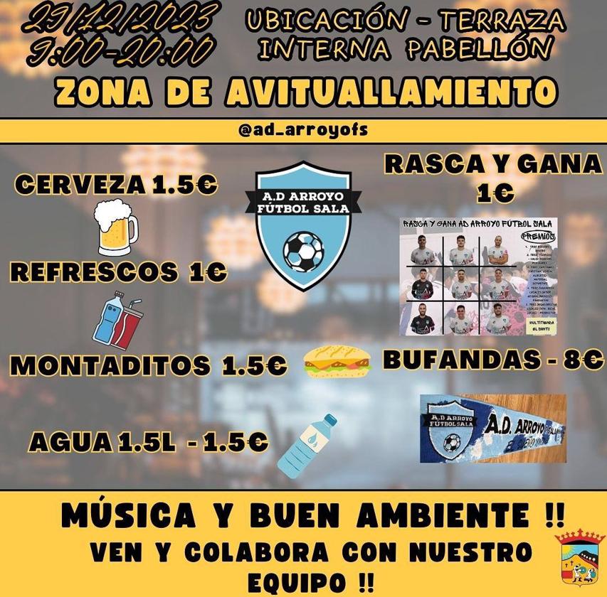 Los asistentes al I Torneo de Navidad de Fútbol Sala contarán con zona de avituallamiento