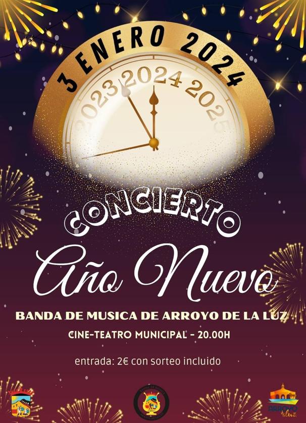 La Banda de Música de Arroyo de la Luz recibirá el 2024 con su Concierto de Año Nuevo