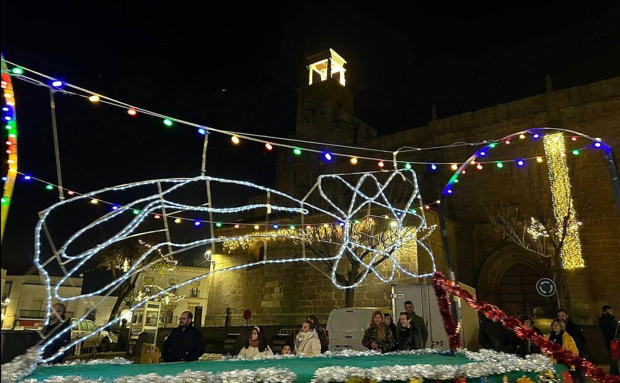 Carroza que encabezaba la cabalgata de los Reyes Magos. 