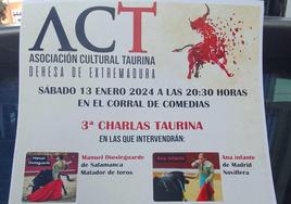 III Charlas de la Asociación Cultural Taurina Dehesa de Extremadura