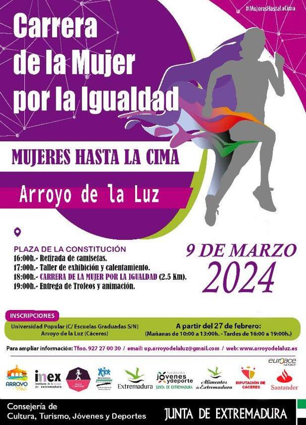 Abiertas las inscripciones para la Carrera de la Mujer de Arroyo de la Luz