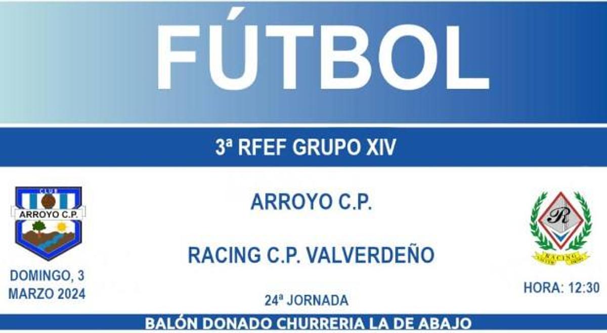 El Arroyo CP recibe en casa al RCP Valverdeño