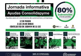 El Circular Fab de Arroyo de la Luz acoge una jornada informativa sobre las ayudas Consolidapyme