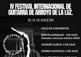 En julio vuelve el Festival Internacional de Guitarra de Arroyo de la Luz