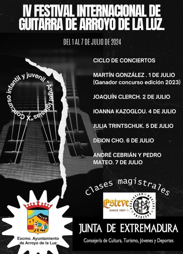 En julio vuelve el Festival Internacional de Guitarra de Arroyo de la Luz
