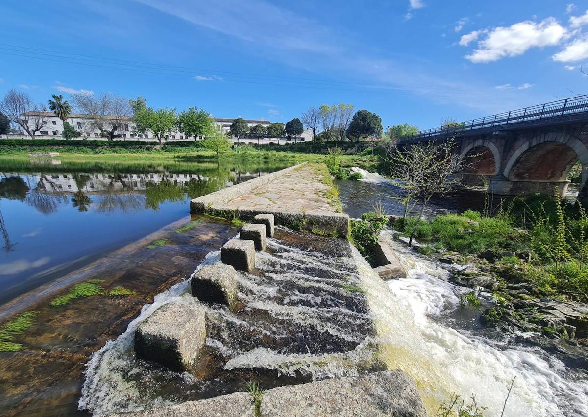 Imagen secundaria 1 - Arriba, Molano tirando agua. Debajo, la fuera del agua en el rio Pontones.