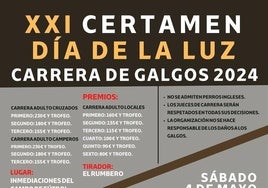 Este fin de semana se celebra el XXI Certamen Carrera de Galgos Día de la Luz