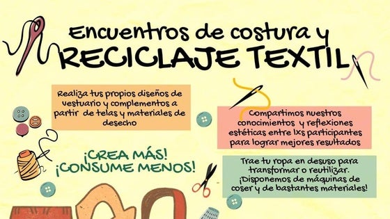 Tarde de Encuentro de Costura y Reciclaje Textil en el ECJ de Arroyo de la Luz