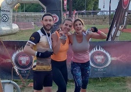 Marta, Cristina e Iván tras finalizar la prueba.