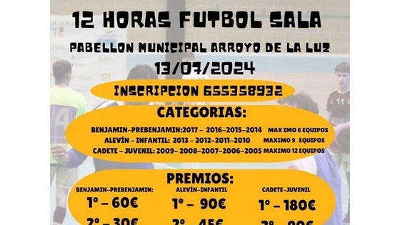 Vuelven las 12 horas de Futbol Sala de Arroyo de la Luz