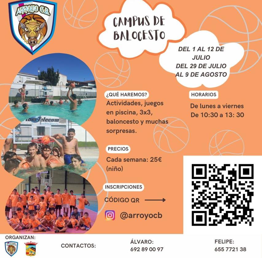 El club de baloncesto Arroyo CB organiza el Campus de Baloncesto