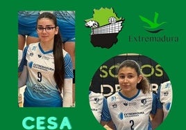 Lía Cambero y Andrea Carrero, de Arroyo de la Luz, estarán con la Selección Extremeña Cadete