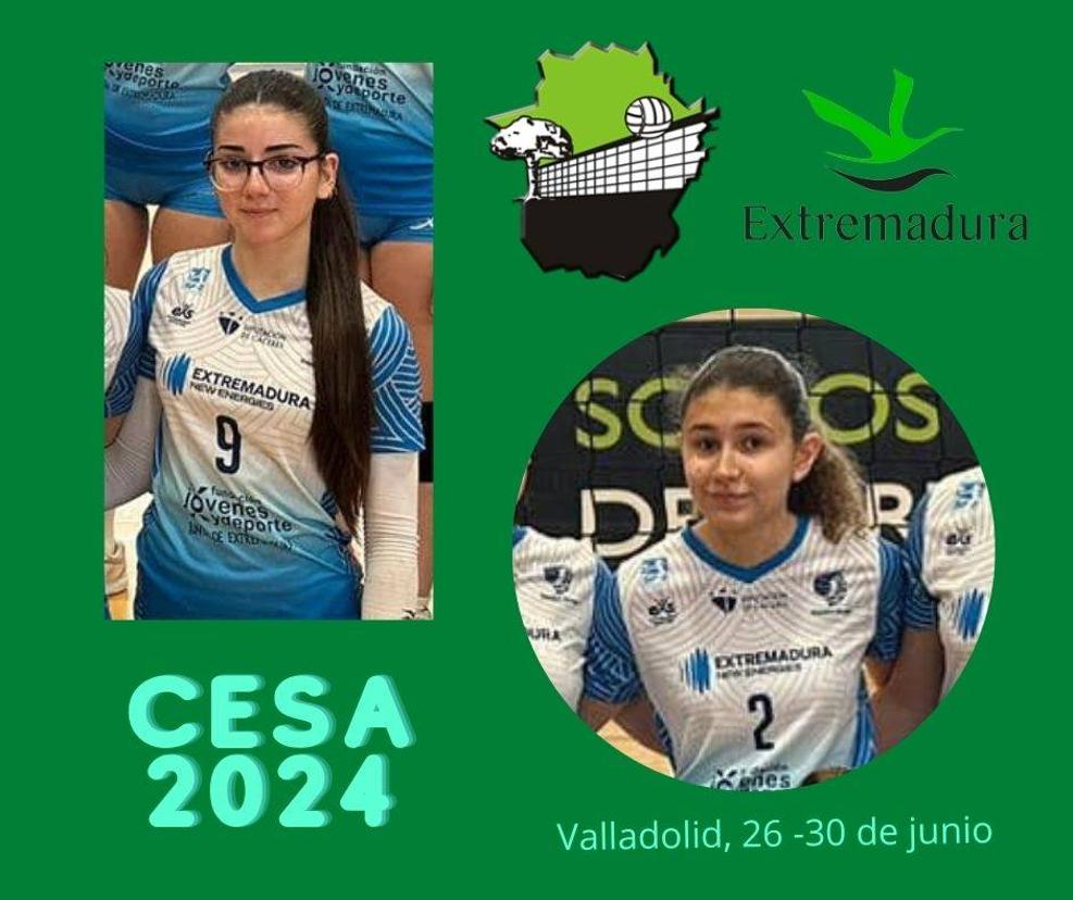 Lía Cambero y Andrea Carrero, de Arroyo de la Luz, estarán con la Selección Extremeña Cadete