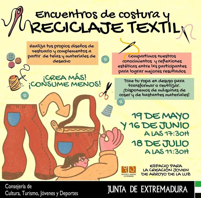 Nueva tarde de costura en el ECJ de Arroyo de la Luz