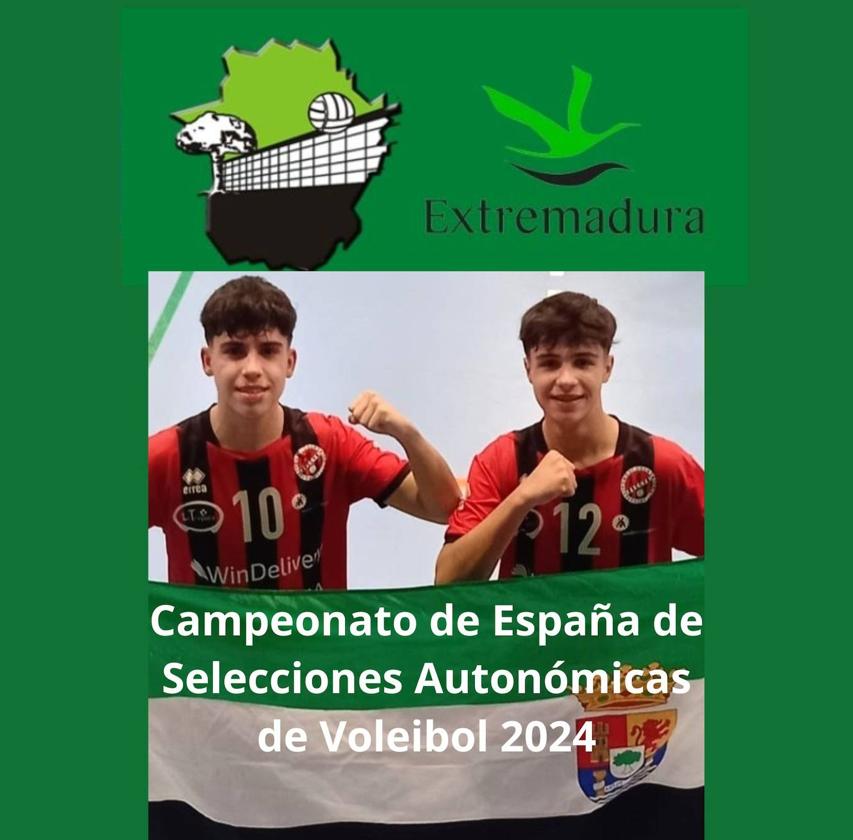 Los arroyanos Álvaro Crespo y Pablo Gutierrez estarán en el Campeonato de España de Selecciones Autonómicas de Voleibol