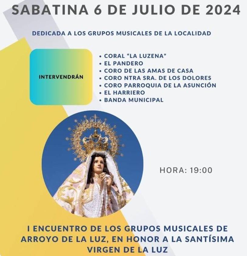 La Sabatina dedicada a los grupos musicales de la localidad contará con la intervención de los mismos durante la misa