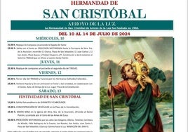 Todo preparado para recibir a San Cristóbal