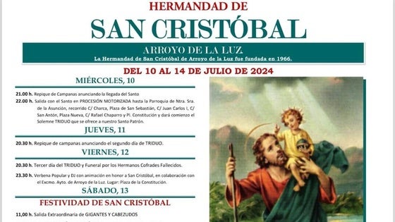 Todo preparado para recibir a San Cristóbal