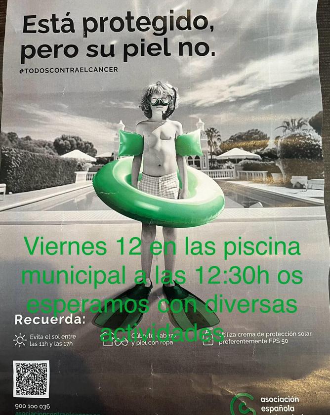 La AECC vuelve a la piscina para concienciar sobre el cáncer de piel