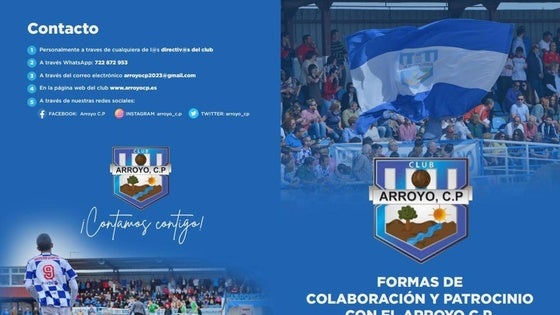 El Arroyo CP presenta diferentes formas de colaborar con el club a través del patrocinio