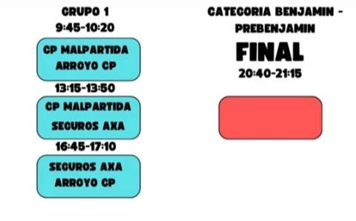 Imagen principal - El Arroyo FS publica los cuadrantes de juego para las 12 Horas