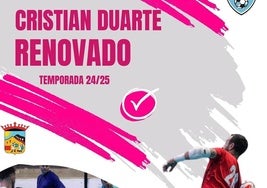 Cristian Duarte renueva con el Arroyo FS