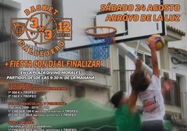 Inscripciones para el 3x3 Baloncesto Callejero de Arroyo de la Luz