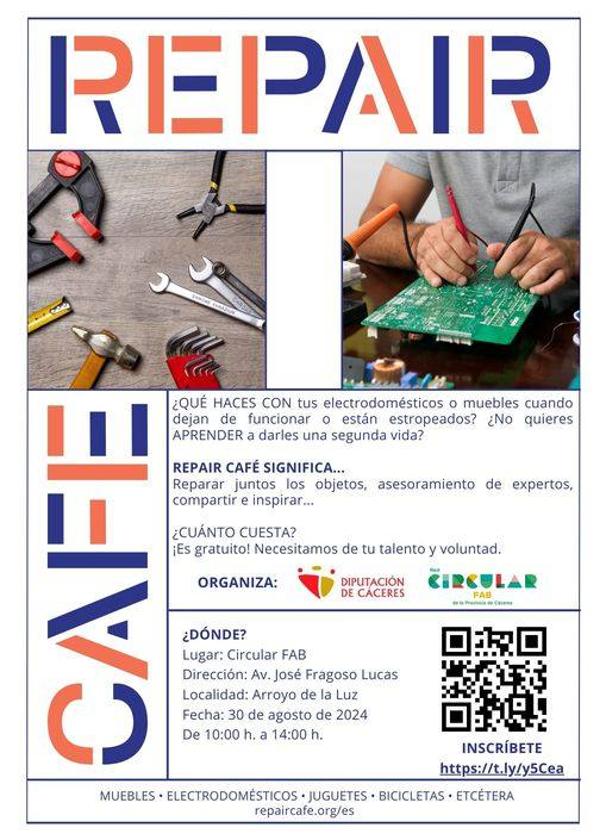 Primera sesión del proyecto Repair Café en el Circular Fab de Arroyo de la luz