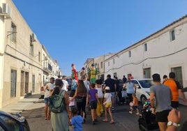 Archivo. Una de las salidas de los cabezudos el pasado mes de agosto.