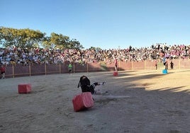Carreras, risas y algún revolcón de la vaquilla hicieron las delicias de todos durante el Gran Prix.