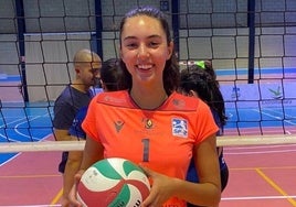 Fabiola Ortega, del Extremadura Arroyo, máxima bloqueadora de la pasada jornada.