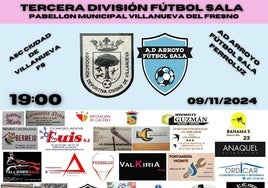 El Arroyo FS se desplaza esta semana a Villanueva del Fresno