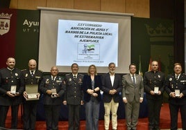 Manuel Berrocal, segundo por la derecha junto al resto de condecorados.