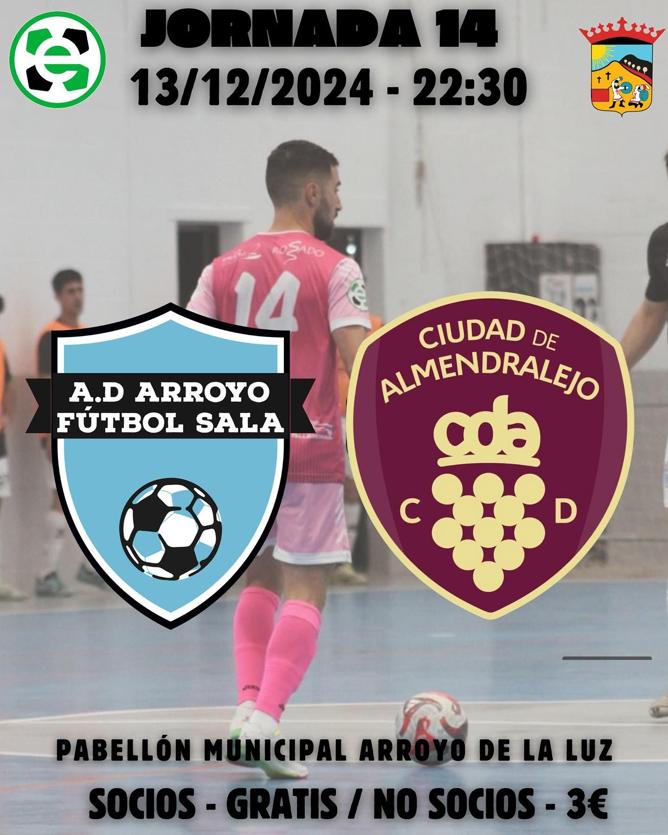 El Arroyo FS recibe en casa al Ciudad de Almendralejo